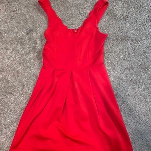 Express red dress with POCKETS!